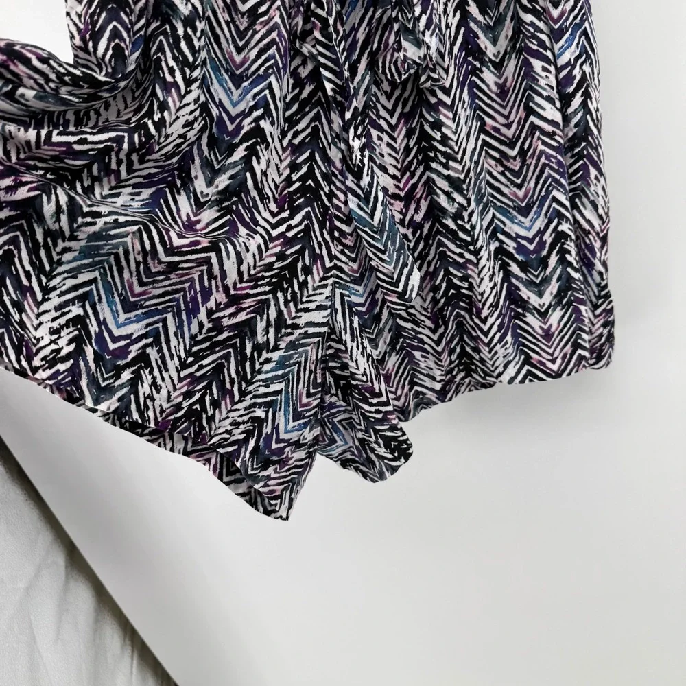 Torrid Purple Chevron Ikat Paperbag Waist Tie Shorts Lined Boho Plus Size 1
